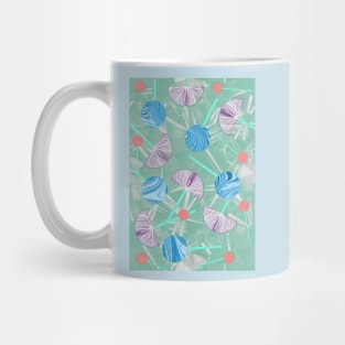 Vintage Geometric Flowers, Kimono,Cocktail  Abstract Pattern Mug